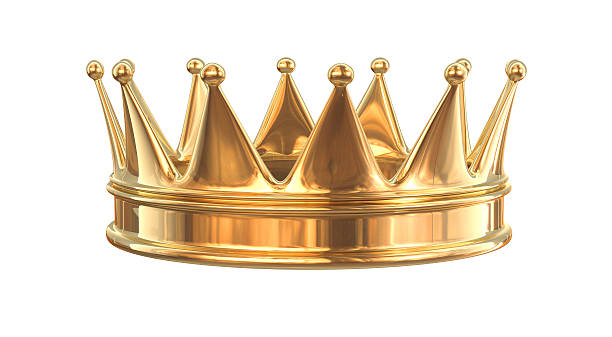 Golden crown isolated on white - 3d render
